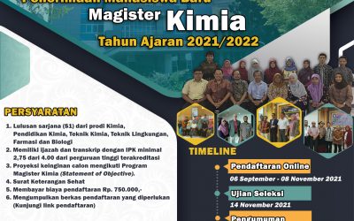 Penerimaan Mahasiswa Baru Magister Kimia Universitas Diponegoro Tahun Ajaran 2021/2022