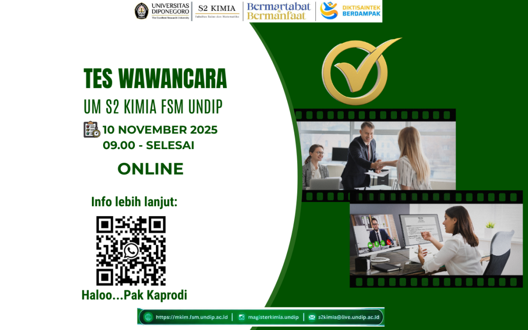 Tes Wawancara UM S2 Kimia Gasal 2025-2026 Gelombang 1