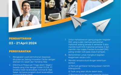 Info Beasiswa Jateng Innovation Centre